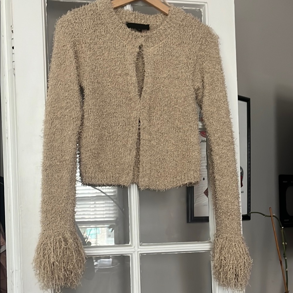 ZARA beige natural Sweater with FUN sleeves !